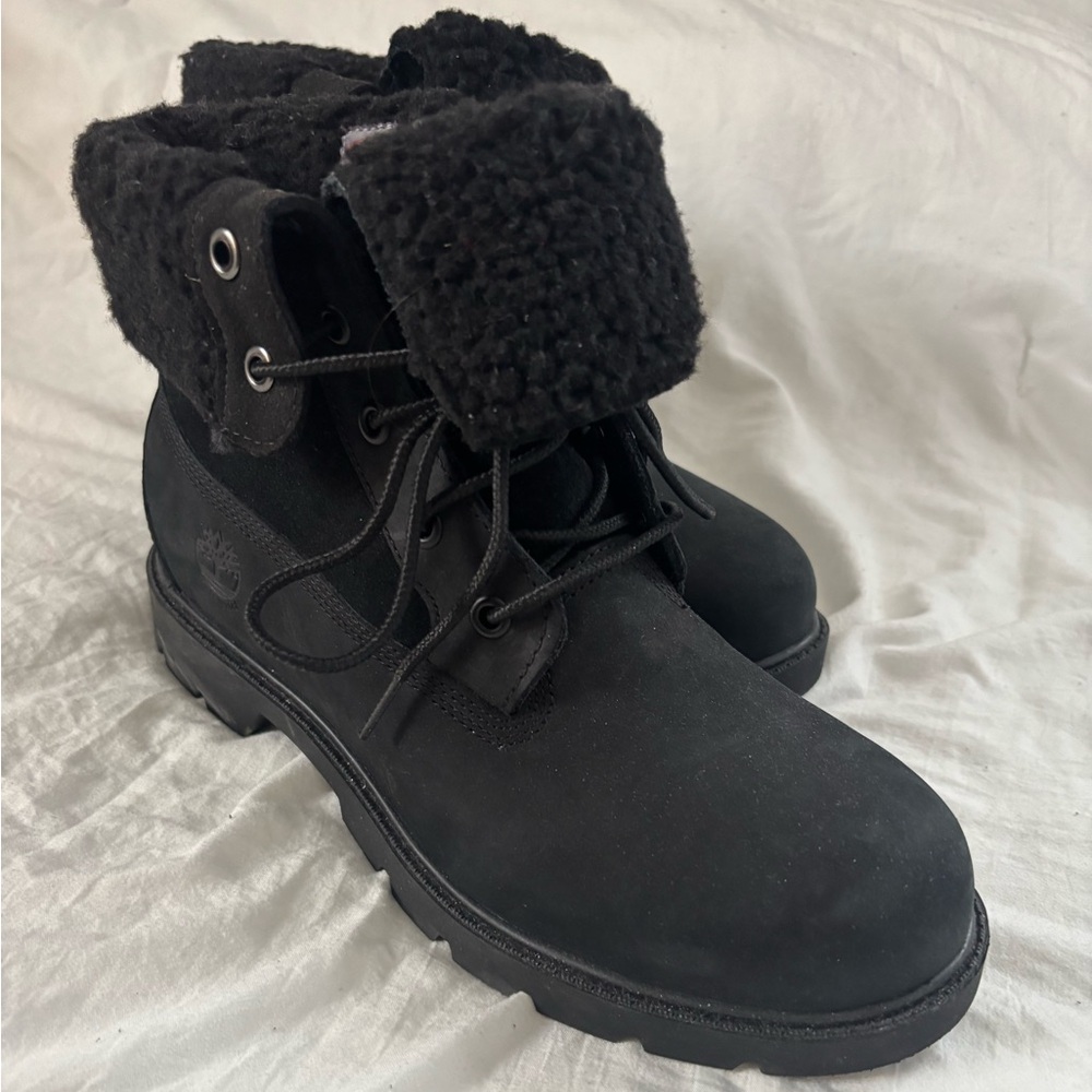 Timberland Black Fleece-Lined Boots